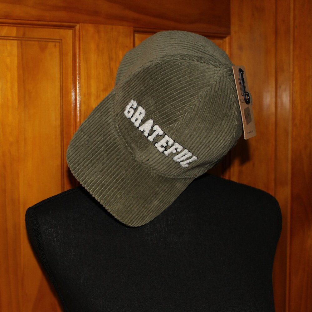 Corduroy Olive Ball Cap - Grateful